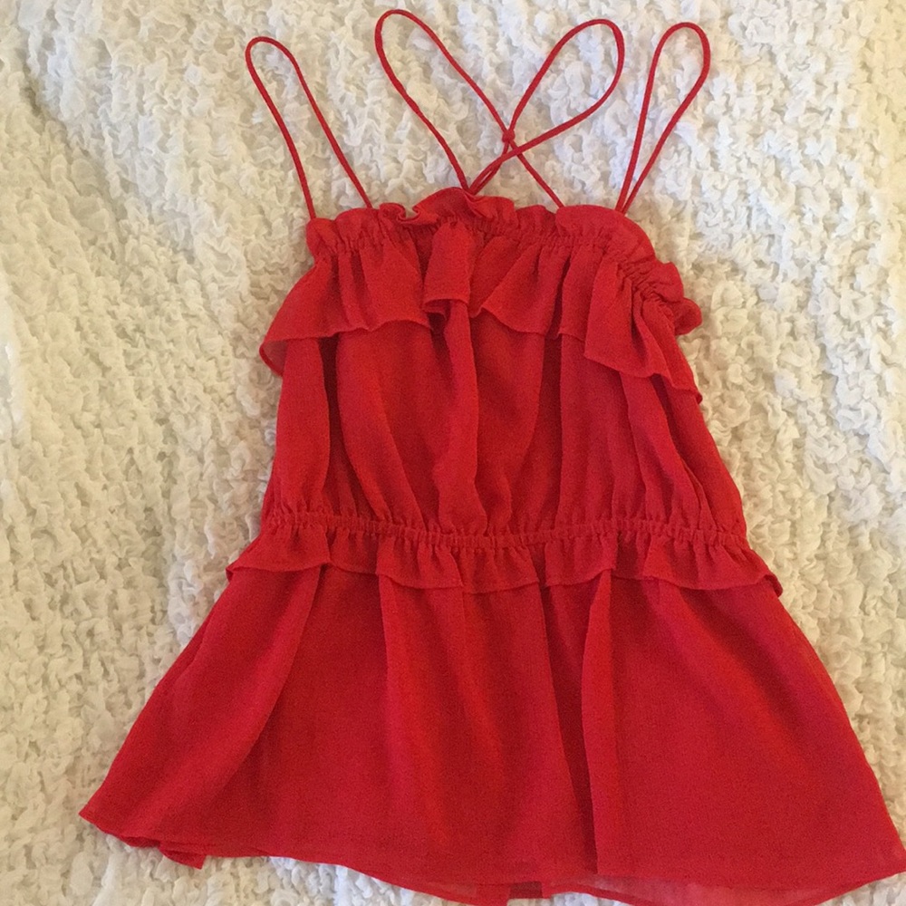 H&M Red Ruffled Top - Picture 10 of 10
